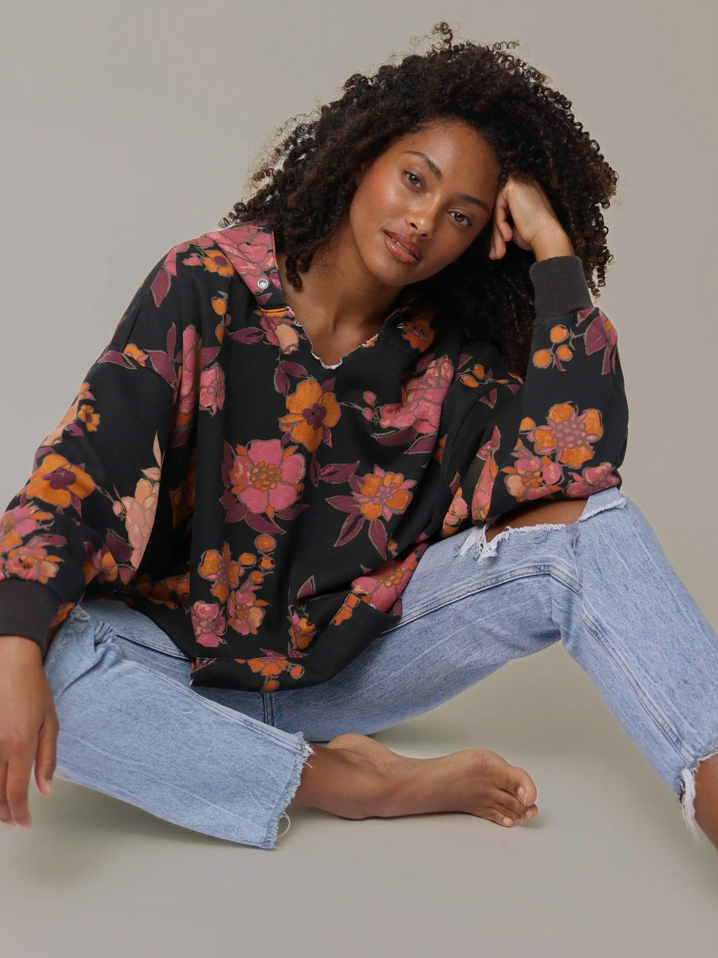 Oversized Printed Hoodie