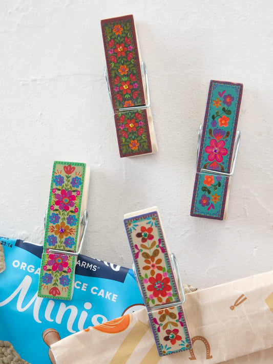 Set of 4 - Multicolored Floral